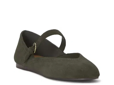 Lucky Brand Albajane Mary Jane Flat In Green