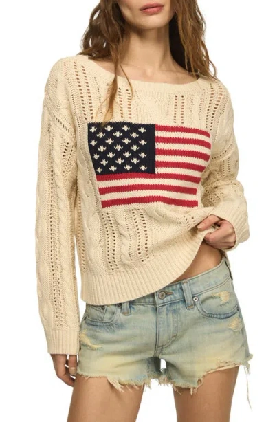 Lucky Brand Americana Sweater In Neutral