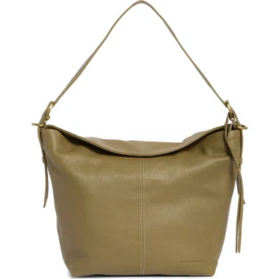 Lucky Brand Amy Leather Hobo In Golden Sandalwood Pebble