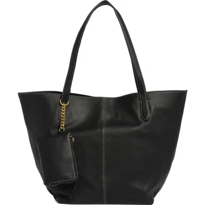 Lucky Brand Amy Leather Tote In Black Pebble Vintage Le