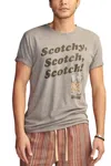 Lucky Brand Anchorman Scotch Tee In Grey In Grey