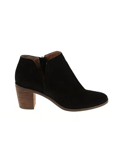 Pre-owned Lucky Brand Ankle Boots In Black