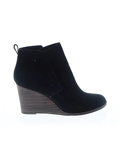 Pre-owned Lucky Brand Ankle Boots In Black
