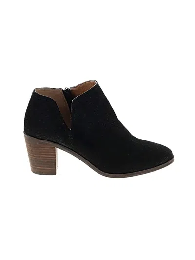 Pre-owned Lucky Brand Ankle Boots In Black