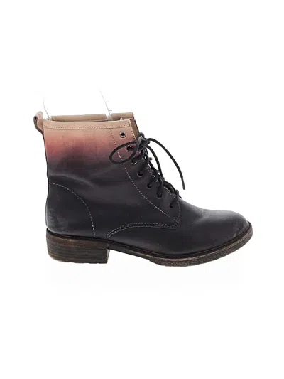 Pre-owned Lucky Brand Ankle Boots In Black
