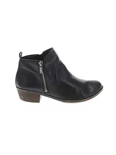 Pre-owned Lucky Brand Ankle Boots In Black
