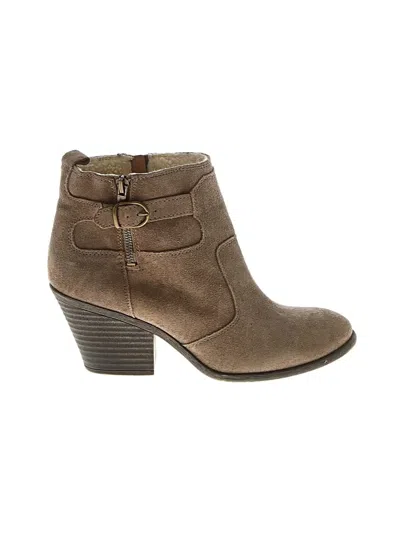 Pre-owned Lucky Brand Ankle Boots In Brown