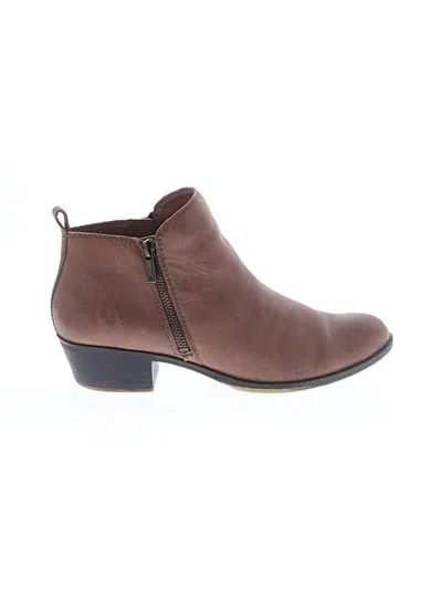 Pre-owned Lucky Brand Ankle Boots In Brown