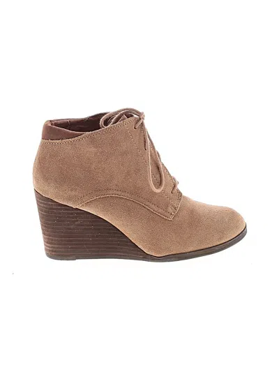 Pre-owned Lucky Brand Ankle Boots In Brown