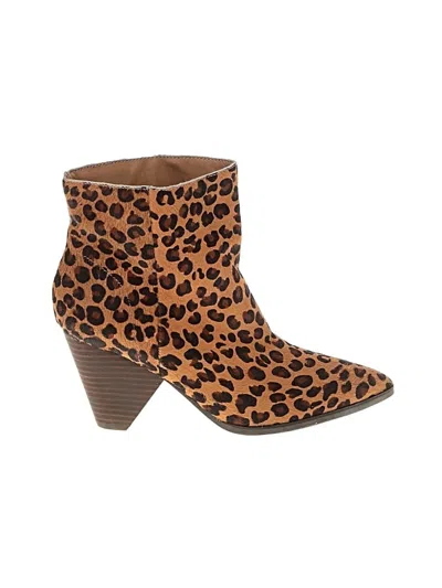 Pre-owned Lucky Brand Ankle Boots In Brown