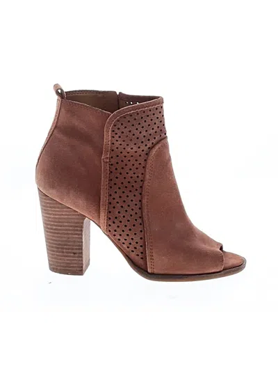 Pre-owned Lucky Brand Ankle Boots In Brown