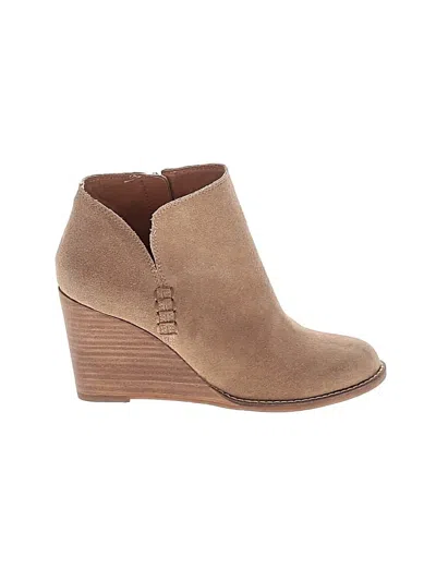 Pre-owned Lucky Brand Ankle Boots In Brown