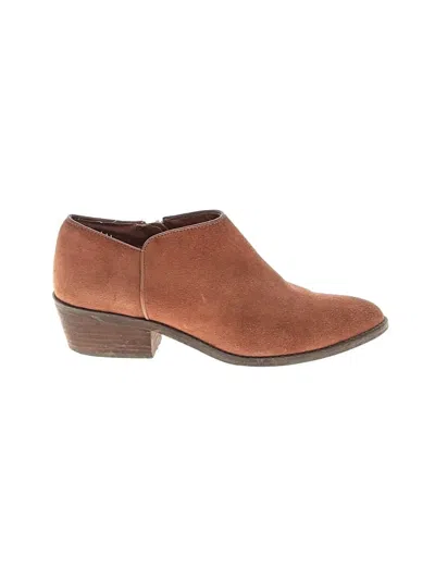 Pre-owned Lucky Brand Ankle Boots In Brown