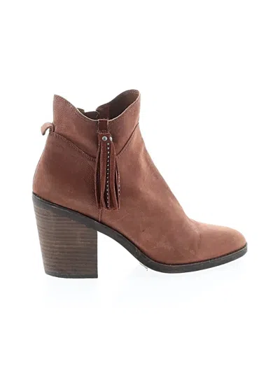 Pre-owned Lucky Brand Ankle Boots In Brown