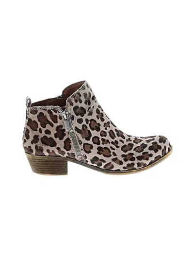 Pre-owned Lucky Brand Ankle Boots In Brown