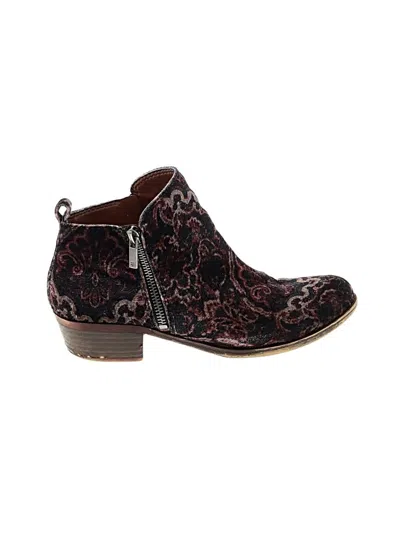 Pre-owned Lucky Brand Ankle Boots In Burgundy