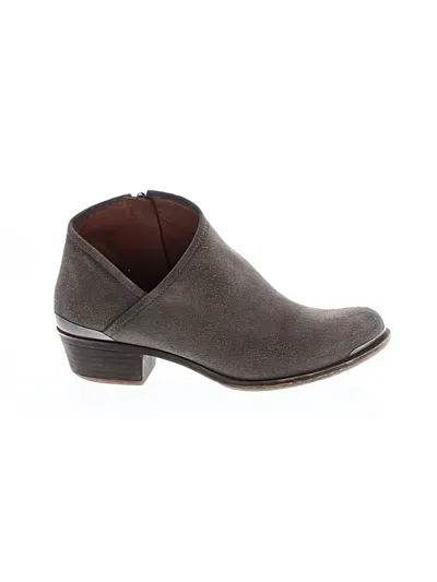 Pre-owned Lucky Brand Ankle Boots In Gray