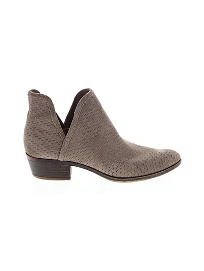 Pre-owned Lucky Brand Ankle Boots In Gray
