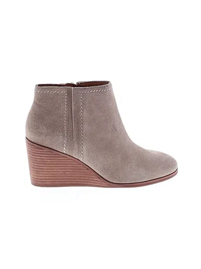 Pre-owned Lucky Brand Ankle Boots In Gray