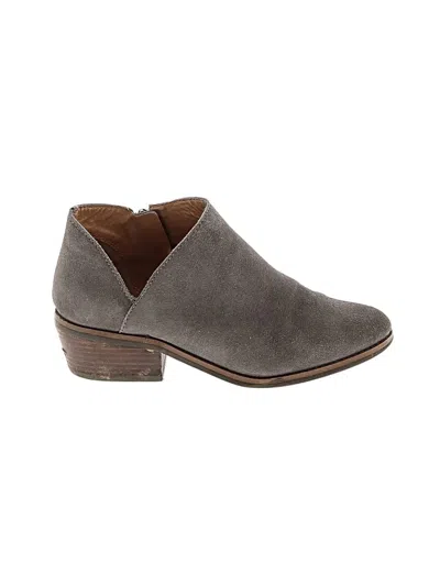 Pre-owned Lucky Brand Ankle Boots In Gray