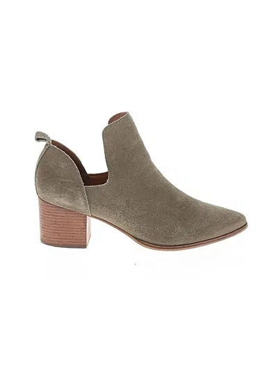Pre-owned Lucky Brand Ankle Boots In Gray