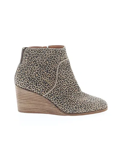 Pre-owned Lucky Brand Ankle Boots In Tan