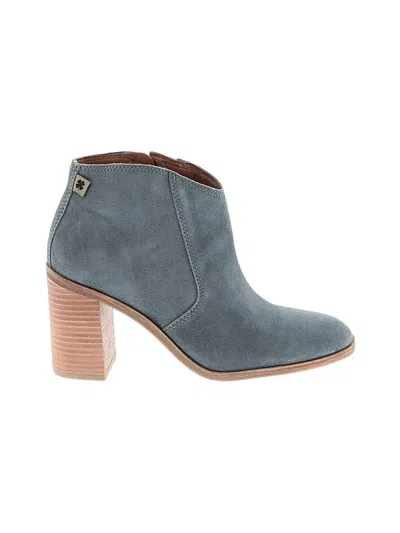 Pre-owned Lucky Brand Ankle Boots In Teal