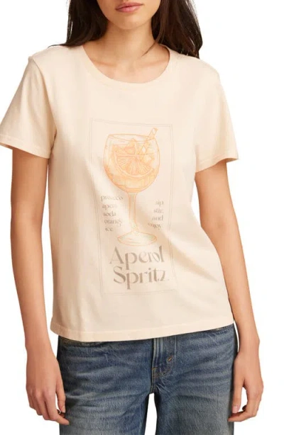 Lucky Brand Aperol Spritz Cotton Graphic T-shirt In Vanilla Cream