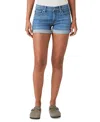 Lucky Brand Ava Boyfriend Shorts Women's Blue Denim Cuffed Mid-rise Nwo157 In Blue