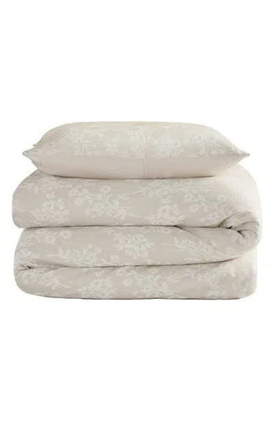 Lucky Brand Ava Floral Jacquard Comforter Set In Beige Floral