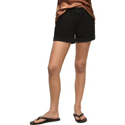 Lucky Brand Ava Mid Rise Denim Shorts In Black