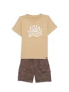Lucky Brand Baby Boy's & Little Boy's 2-piece Graphic T-shirt & Printed Shorts Set