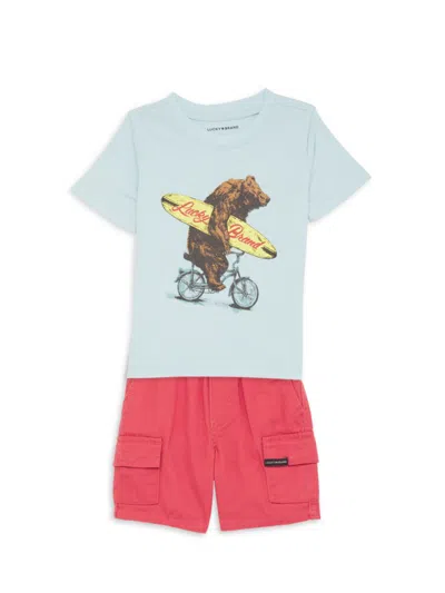 Lucky Brand Kids' Baby Boy's & Little Boy's 2-piece Graphic T-shirt & Shorts Set