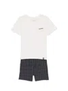 Lucky Brand Baby Boy's & Little Boy's 2-piece Logo T-shirt & Plaid Shorts Set