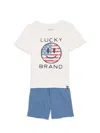 Lucky Brand Baby Boy's & Little Boy's 2-piece Logo T-shirt & Shorts Set