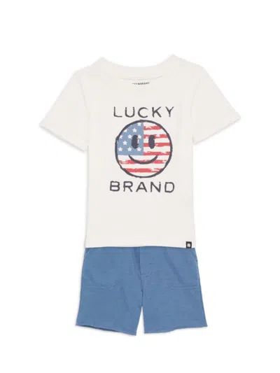 Lucky Brand Kids' Baby Boy's & Little Boy's 2-piece Logo T-shirt & Shorts Set