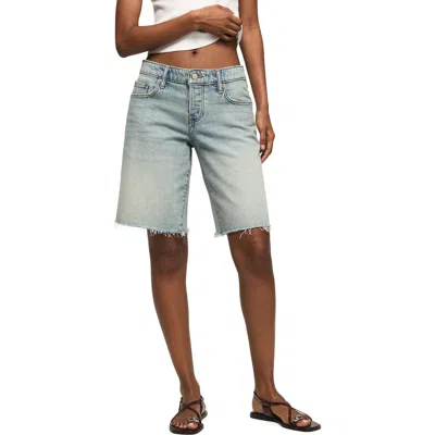 Lucky Brand Baggy Cutoff Denim Shorts In Blue
