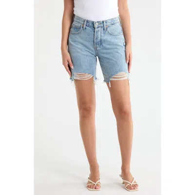 Lucky Brand Baggy Denim Bermuda Shorts In Blue