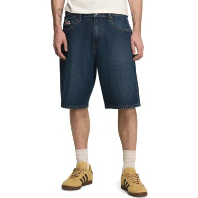 Lucky Brand Baggy Denim Shorts In Blue