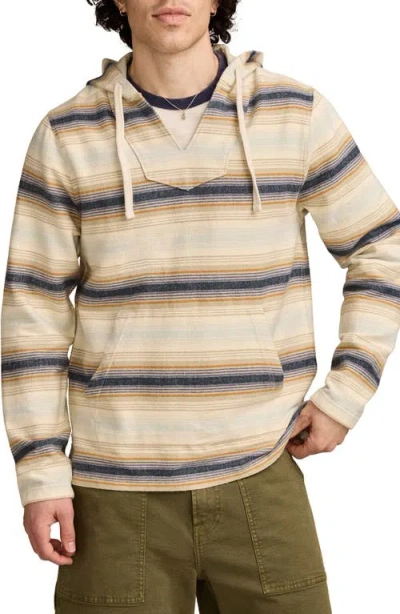 Lucky Brand Baja Stripe Ombré Cotton Hoodie In Multi