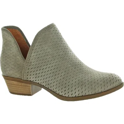 Lucky Brand Baley Womens Suede Perforated Ankle Boots In Multi