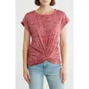 Lucky Brand Bandana Print Twist Front T-shirt