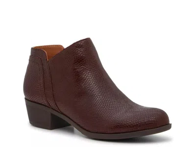 Lucky Brand Barlina Bootie In Burgundy