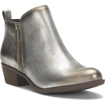 Lucky Brand Basel Bootie In Silver Leather