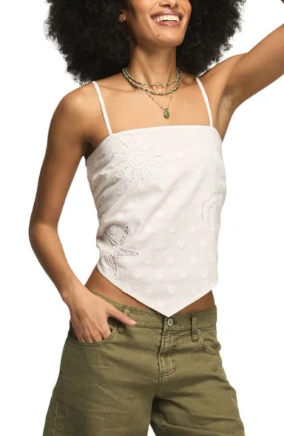 Lucky Brand Beachy Cutwork Bandana Tank In Multi