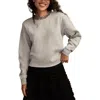 Lucky Brand Beaded Crewneck Sweatshirt In Gray