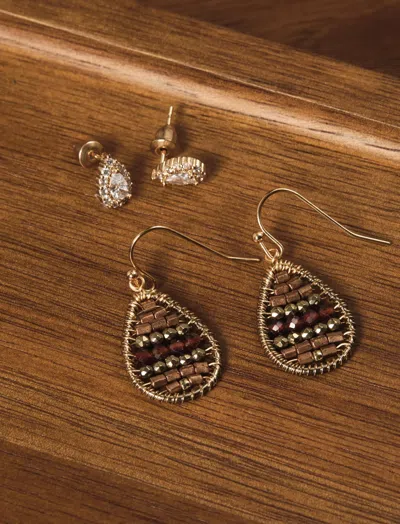 Lucky Brand Beaded Earring Set In Multi