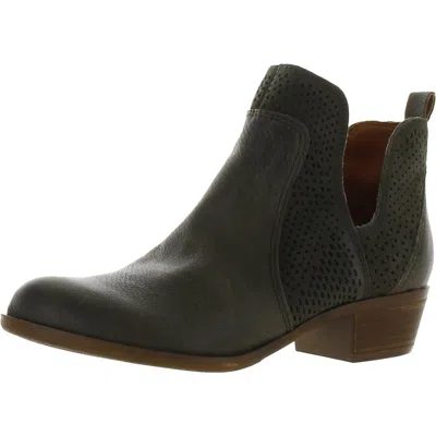Lucky Brand Belgon Womens Leather Ankle Ankle Boots In Multi