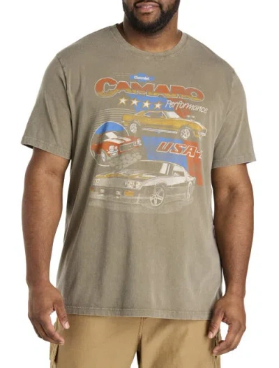Lucky Brand Big & Tall Camaro Montage Graphic Tee In Stone Grey