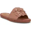 Lucky Brand Biricha Slide Sandal In Rose Dusk Leather